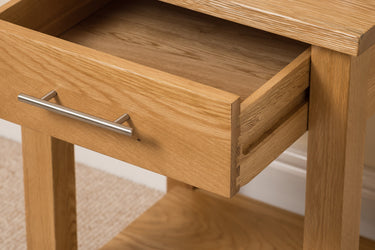 Oslo Solid Oak Lamp Table | 1 Drawer