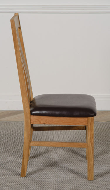 Princeton Solid Oak Dining Chair | Arched Back