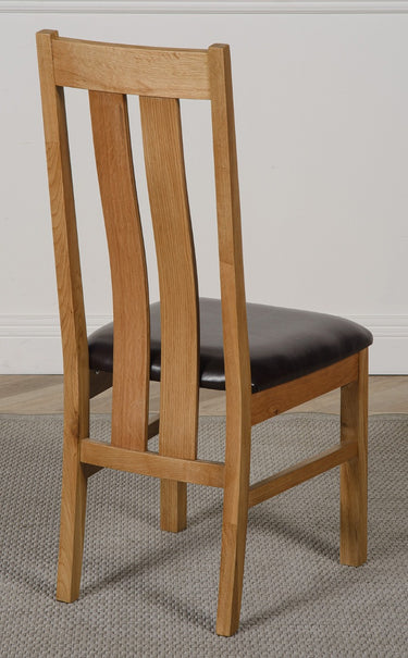 Princeton Solid Oak Dining Chair | Arched Back