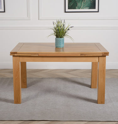 Richmond Medium Oak Extendable Dining Table with 4 Yale Oak Chairs