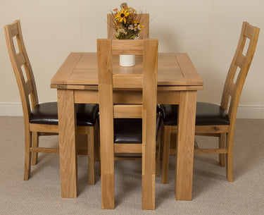 Richmond Small Extending Oak Dining Set with 4 Yale Oak Chairs