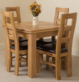 Richmond Small Extending Oak Dining Set with 4 Yale Oak Chairs