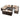 Santorini Modular 13 Seat Rattan Conversation Set With 3 Seater Sofa, Armrest Drinks Cooler & 2 Drinks Cooler Coffee Tables - Brown