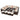 Santorini U Shape Modular 10 Seat Rattan Sofa Set With 2 Large Coffee Tables & 4 Stools - Brown