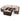 Santorini Modular 10 Seat Rattan Conversation Set With 2 Seater Sofa & 2 Coffee Tables - Brown