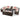 Santorini Modular 11 Seat Rattan Conversation Set With 3 Seater Sofa, Armrest Drinks Cooler & 2 Drinks Cooler Coffee Tables - Brown