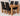 Seattle Oak Extending Dining Table with 4 Washington Black Leather Chairs