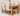 Seattle Oak Extending Dining Table with 4 Washington Ivory Leather Chairs