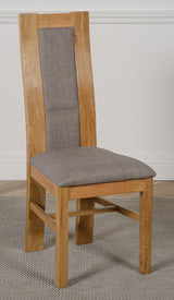 Stanford Solid Oak Dining Chair | Curved Back