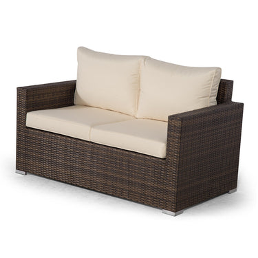 Sydney Rattan 2 Seat Sofa Loveseat - Brown