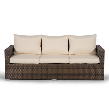 Sydney Rattan 3 Seat Sofa - Brown
