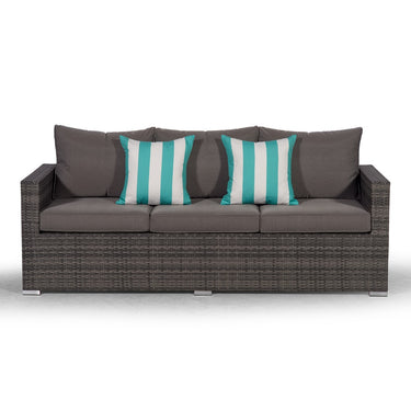 Sydney Rattan 3 Seat Sofa - Grey