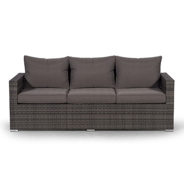Sydney Rattan 3 Seat Sofa - Grey