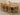 Vermont Cross Leg Oak Extending Dining Table with 6 Harvard Oak Chairs