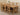 Vermont Cross Leg Oak Extending Dining Table with 6 Yale Oak Chairs