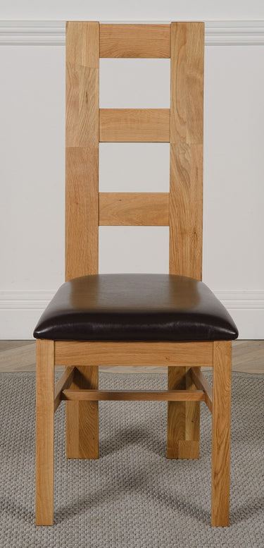 Yale Solid Oak Dining Chair | Ladder Back